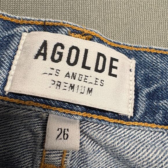 AGOLDE Jamie High‎ Rise Classic Jeans Size 26 Passenger Blue A0451-778 - Picture 6 of 16